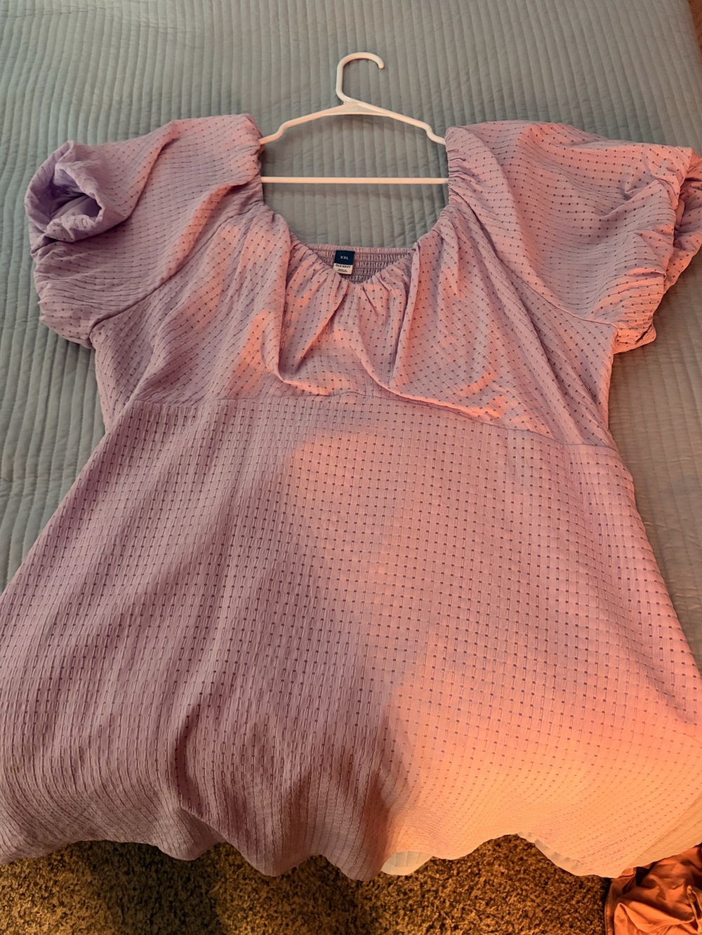 Old Navy Lavender Eyelet Puff Sleeve Dress
